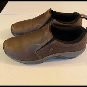 Men’s Merrell Jungle Moc Waterproof Leather Slip On - Boulder